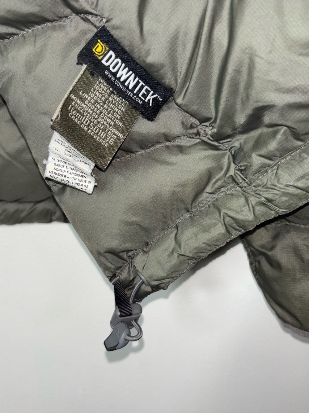LL Bean Puffer Down Jacket Mens M Olive Green DownTek Gorpcore - Picture 14 of 15